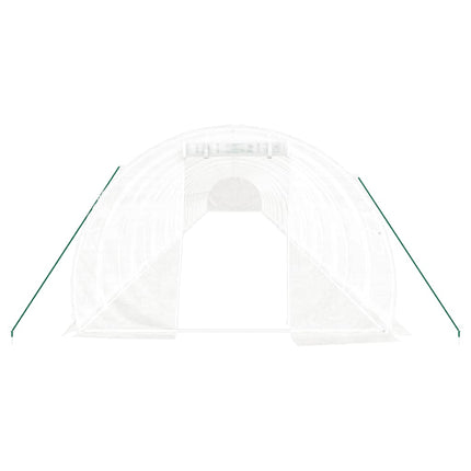 Växthus med stålram vit 72 m² 24x3x2 m