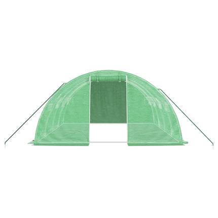 Växthus med stålram grön 16 m² 4x4x2 m
