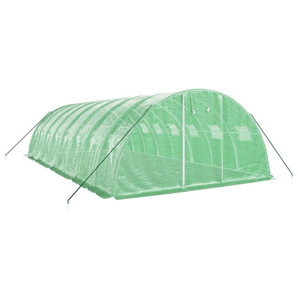 Växthus med stålram grön 32 m² 8x4x2 m