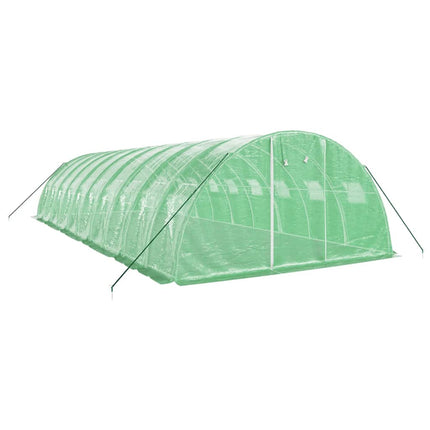 Växthus med stålram grön 40 m² 10x4x2 m