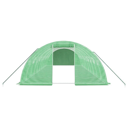 Växthus med stålram grön 40 m² 10x4x2 m