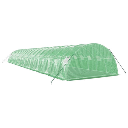 Växthus med stålram grön 72 m² 18x4x2 m