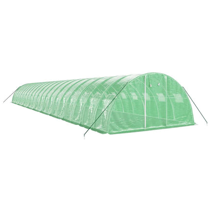 Växthus med stålram grön 80 m² 20x4x2 m