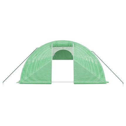 Växthus med stålram grön 80 m² 20x4x2 m