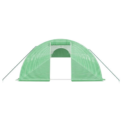 Växthus med stålram grön 88 m² 22x4x2 m