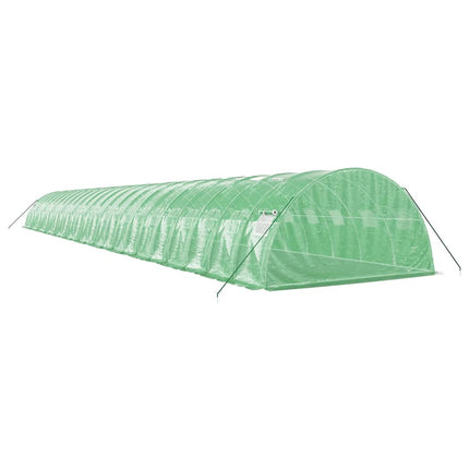 Växthus med stålram grön 96 m² 24x4x2 m