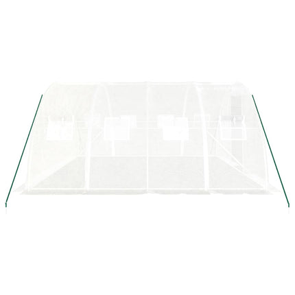 Växthus med stålram vit 16 m² 4x4x2 m