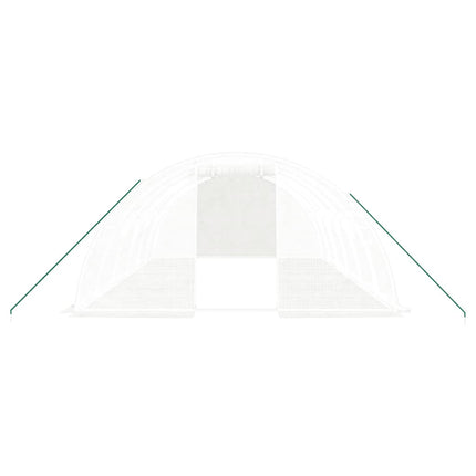 Växthus med stålram vit 24 m² 6x4x2 m
