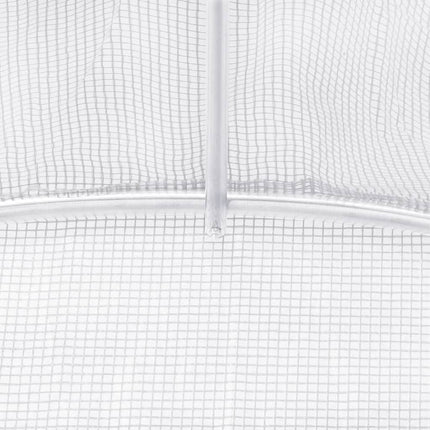 Växthus med stålram vit 24 m² 6x4x2 m