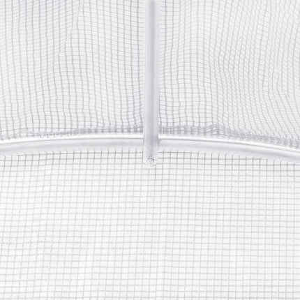 Växthus med stålram vit 48 m² 12x4x2 m