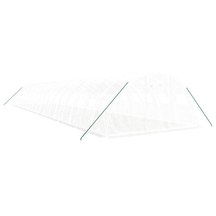 Växthus med stålram vit 72 m² 18x4x2 m