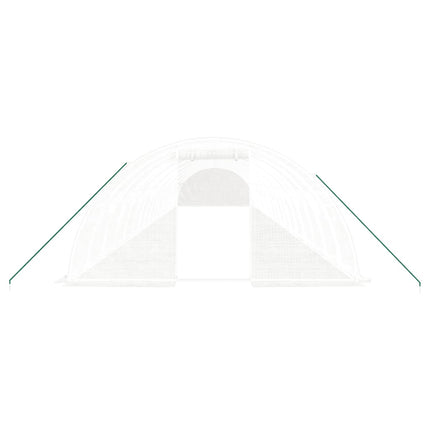Växthus med stålram vit 72 m² 18x4x2 m