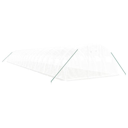 Växthus med stålram vit 80 m² 20x4x2 m