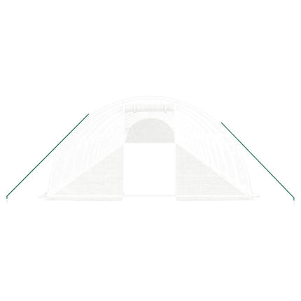Växthus med stålram vit 80 m² 20x4x2 m