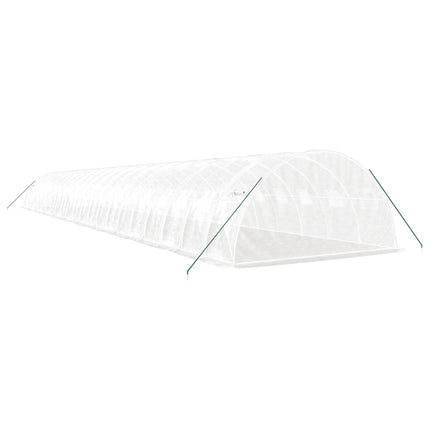 Växthus med stålram vit 88 m² 22x4x2 m