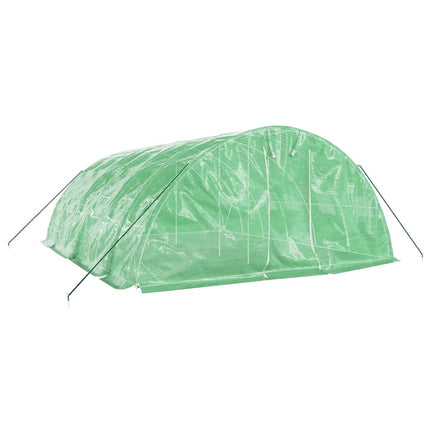 Växthus med stålram grön 30 m² 6x5x2,3 m