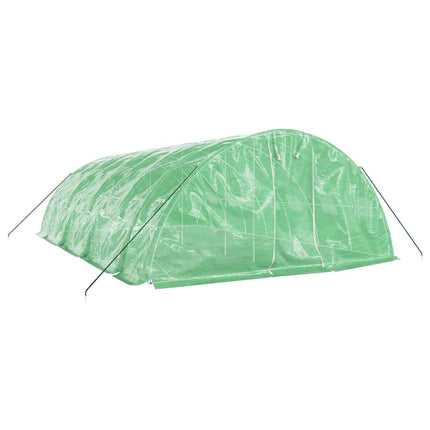 Växthus med stålram grön 40 m² 8x5x2,3 m