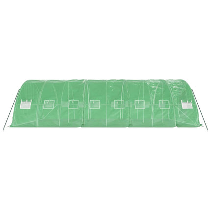 Växthus med stålram grön 40 m² 8x5x2,3 m