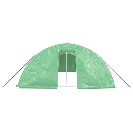 Växthus med stålram grön 50 m² 10x5x2,3 m