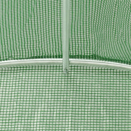 Växthus med stålram grön 80 m² 16x5x2,3 m