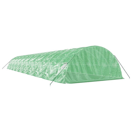 Växthus med stålram grön 100 m² 20x5x2,3 m