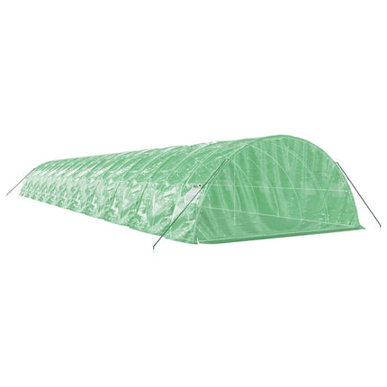 Växthus med stålram grön 110 m² 22x5x2,3 m