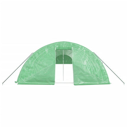Växthus med stålram grön 120 m² 24x5x2,3 m