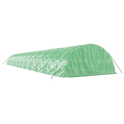 Växthus med stålram grön 120 m² 24x5x2,3 m