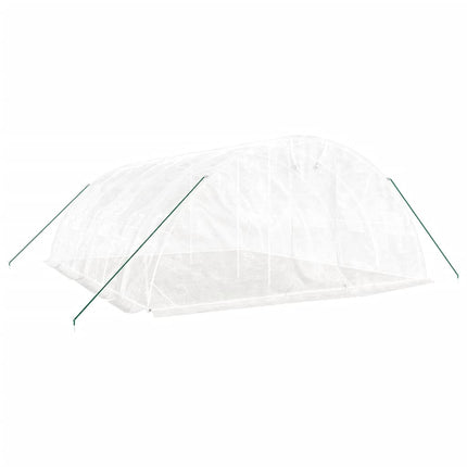 Växthus med stålram vit 30 m² 6x5x2,3 m