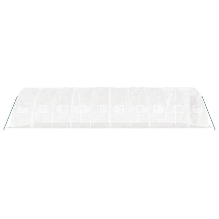 Växthus med stålram vit 50 m² 10x5x2,3 m