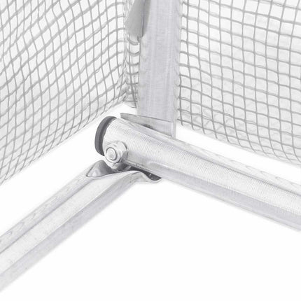 Växthus med stålram vit 120 m² 24x5x2,3 m