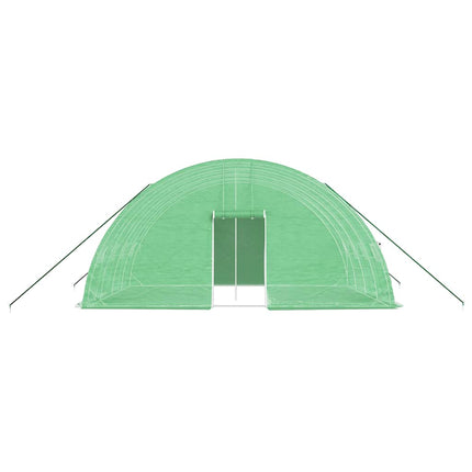 Växthus med stålram grönt 24 m² 6x4x2,85 m