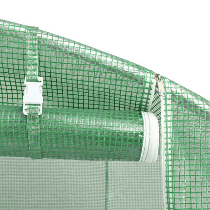 Växthus med stålram grönt 24 m² 6x4x2,85 m