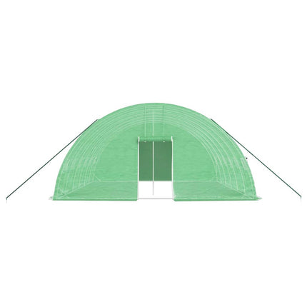 Växthus med stålram grön 36 m² 6x6x2,85 m