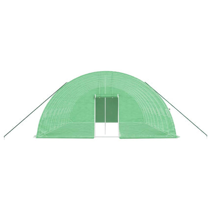 Växthus med stålram grön 48 m² 8x6x2,85 m