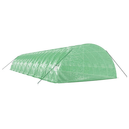 Växthus med stålram grön 108 m² 18x6x2,85 m