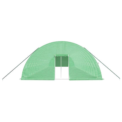 Växthus med stålram grön 120 m² 20x6x2,85 m