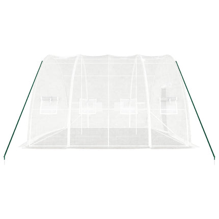 Växthus med stålram vit 24 m² 6x4x2,85 m
