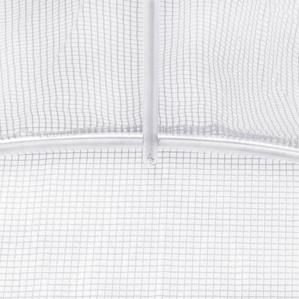 Växthus med stålram vit 24 m² 6x4x2,85 m
