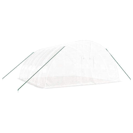 Växthus med stålram vit 36 m² 6x6x2,85 m