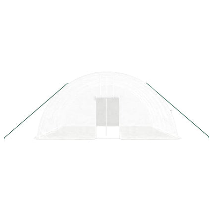 Växthus med stålram vit 36 m² 6x6x2,85 m