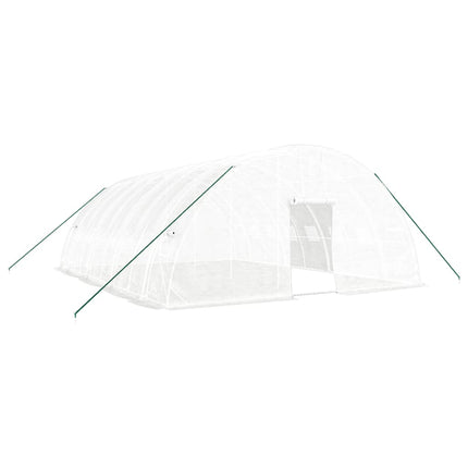 Växthus med stålram vit 48 m² 8x6x2,85 m