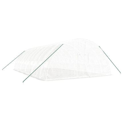 Växthus med stålram vit 60 m² 10x6x2,85 m