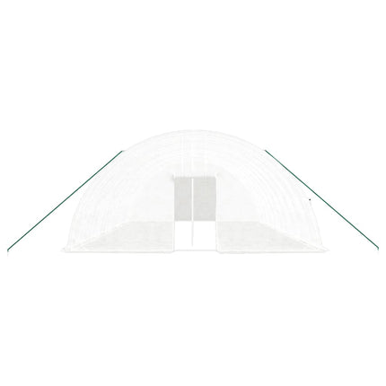 Växthus med stålram vit 60 m² 10x6x2,85 m