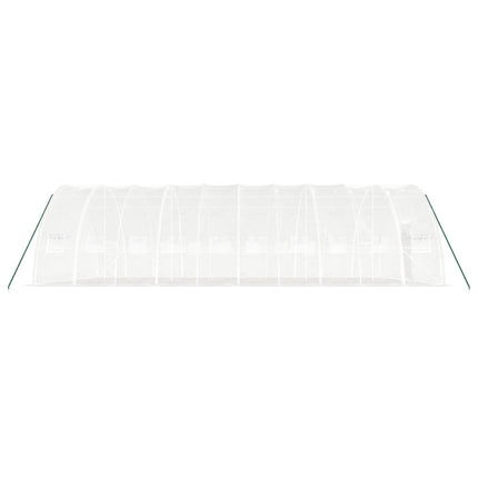 Växthus med stålram vit 60 m² 10x6x2,85 m