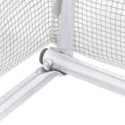 Växthus med stålram vit 60 m² 10x6x2,85 m