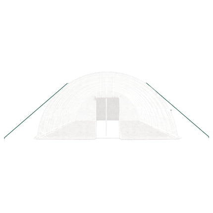 Växthus med stålram vit 72 m² 12x6x2,85 m