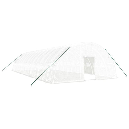 Växthus med stålram vit 84 m² 14x6x2,85 m