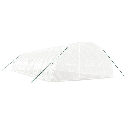 Växthus med stålram vit 84 m² 14x6x2,85 m