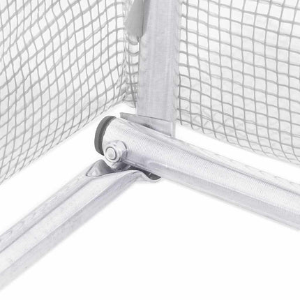 Växthus med stålram vit 96 m² 16x6x2,85 m